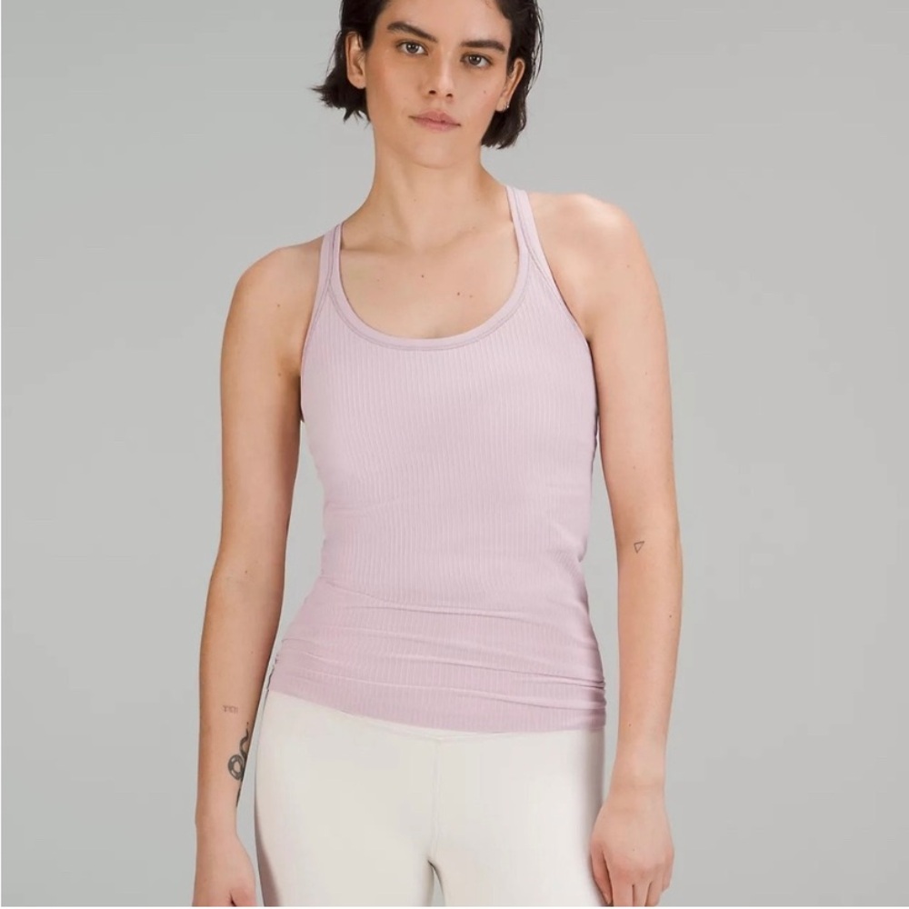 LULULEMON Light Pink Ebb to Street Tank Top | Racerback | Ribbed | Activewear